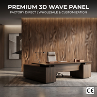 Panneau mural en MDF à texture ondulée 3D, gravé avec précision par CNC, en bois naturel, pour la décoration intérieure de la maison, vente en gros