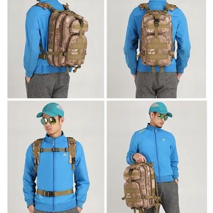 Sac à dos de combat Molle 3 jours, sac de randonnée camouflage noir, sac de randonnée en plein air, sac tactique de camping pour hommes - Product Image 2