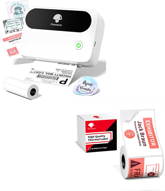 Phomemo M421 Label Maker Portable Thermal Label Printer Mini Smart Label Maker for Warning Stickers Fragile Labels/Home/Address