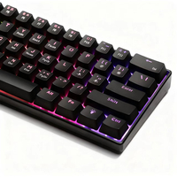 Tastiera Meccanica Cablata con Logo Personalizzato, Illuminazione LED Mista, Anti-Ghosting, Layout 60% per Laptop e PC