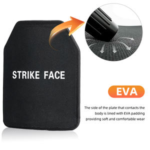 Panneau de <span class=keywords><strong>défense</strong></span> tactique UHMWPE/SIC, gilet de protection personnel, plaque tactique, insert en céramique noir 250x300mm, haute qualité, entraînement - Product Image 5