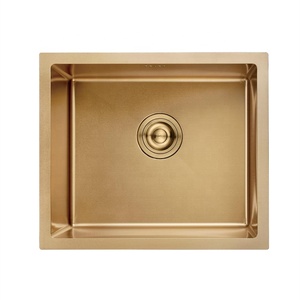 Lavello singolo lavello in acciaio inox PVD Nano mano sottomontaggio lavello cucina fattoria lavello - Product Image 2