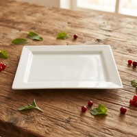 Vaisselle en mélamine de haute qualité, assiette rectangulaire blanche en mélamine pour restaurant, hôtel