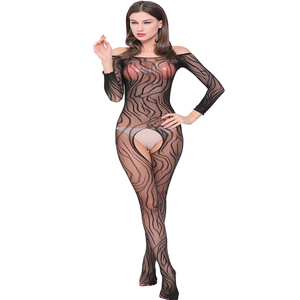 Ins populaire ver impression Lingerie Femme Sexy sans entrejambe body sous-vêtements femmes Sexy érotique bas de corps Lingerie W080 - Product Image 3