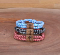 Vente en gros personnalisé personnalisé nom/symbole cadeau survie tactique bambou en bois et paracorde Bracelet avec logo personnalisé