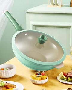 Ustensiles de cuisine de luxe légers en alliage d'aluminium de 32cm pour la friture Poêle antiadhésive <span class=keywords><strong>Wok</strong></span> en aluminium - Product Image 6