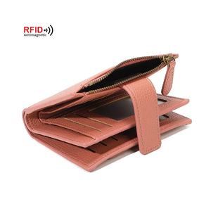 Porte-monnaie zippé en cuir PU, porte-cartes minimaliste, anti-vol, blocage RFID, portefeuille pour femme, broderie diamants 39% - Product Image 5