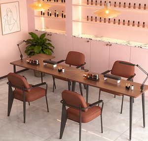 Prix extrêmement bon marché vente directe d'usine vente chaude Style rétro coin en bois bureau beauté table à ongles - Product Image 6