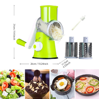 Trancheuse ronde multifonctionnelle pour noix, légumes, pommes de terre, Mandoline, broyeur rotatif, râpe à fromage, coupe-légumes