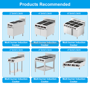 Table de cuisson à induction haute puissance 3500W*2 à double brûleur, corps en acier inoxydable, cuisinière électrique <span class=keywords><strong>pour</strong></span> cuisine commerciale, restaurant - Product Image 6