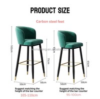 Vente en gros de meubles de restaurant de haute qualité pour la cuisine tabouret de bar en métal doré pour la cuisine