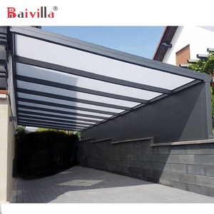 Pérgola de Aluminio para Jardín Exterior, Diseño Moderno y Ecológico, Estructura con Recubrimiento en Polvo, Balcón Fijo de 2 Postes, Bioclimática, con Vidrio Natural - Product Image 5