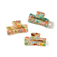 Hete aanbieding, hoogwaardige zoete zomerfruit haarclips, 6 soorten tropische fruitprint, vakantie haaraccessoire