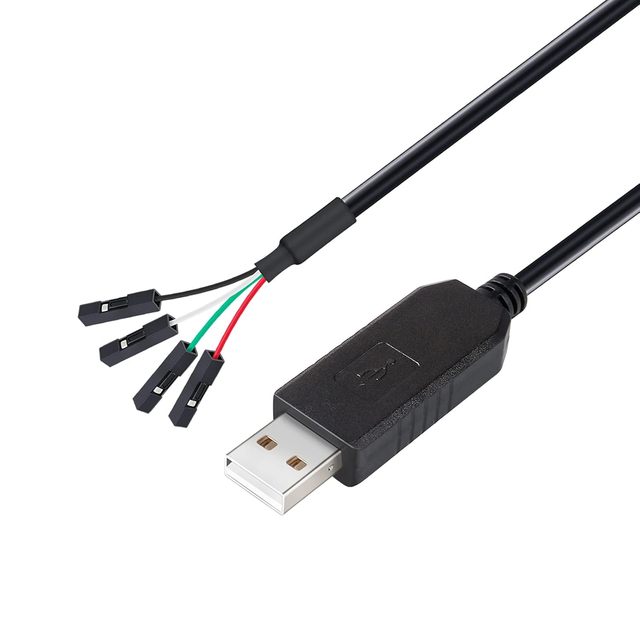 PL2303 Prolific Chip USB to TTL Serial 3.3V Adapter Cable Cord with 4 Pin 0.1'' Pitch Female Socket for Windows 10 8 7 XP Vista