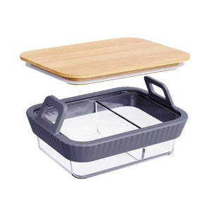 <b>Silicone</b> Glass <b>Baking</b> Pan With Handle Oven Safe Dishwasher Safe For Air Fryer <b>Baking</b> Pastry Tools - Product Image 1