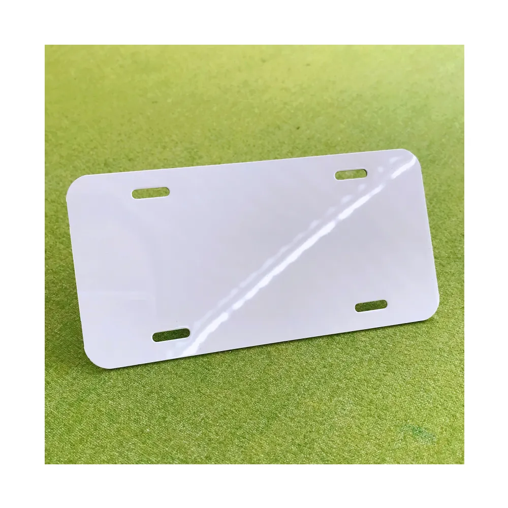 2024 Wholesale Beijing HandySub Blank Gloss White Sublimation Printing License Templates Blanks 6"x12"x0.65mm