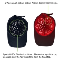 DC12V 10Hz 40Hz thérapie par la lumière rouge chapeau système de croissance des cheveux lumière infrarouge 850nm 940nm 630nm 660nm 780nm
