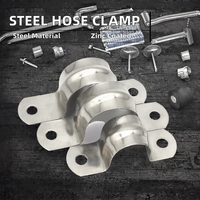 Steel Saddle Hose Clamp Zinc Finish Metric OEM Fasteners & Clips