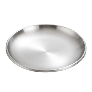 Stainless Steel Round Plate 15-15.9cm Gold Coated Dish For Hotel Food Commercial Use - Product Image 2