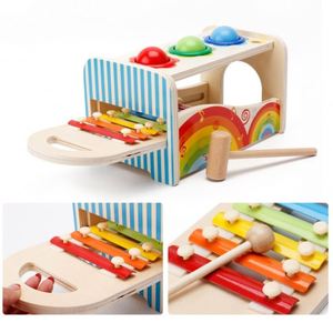 Multifunctional Wooden Musical Pounding Toy Motor Child Safe Xylophone Pound Tap Bench - Product Image 3