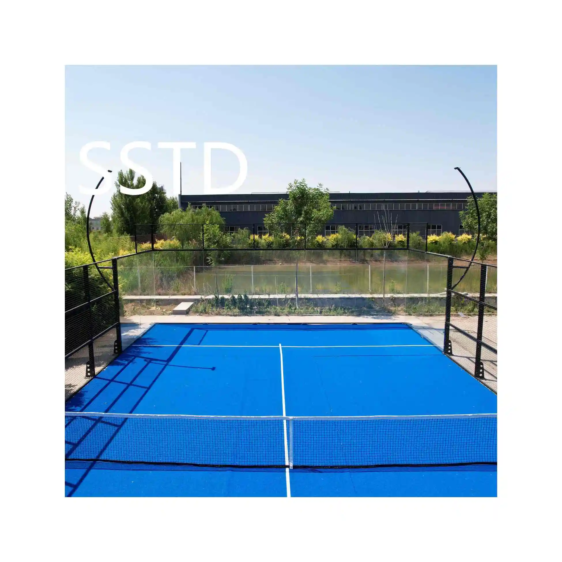 Shengshi thể thao Trung Quốc giá bán buôn thiết kế mới toàn cảnh padel sân tennis padel Tennis Cầu Lông trong nhà hoặc ngoài trời