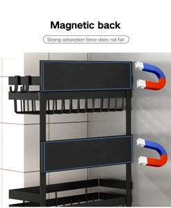 <span class=keywords><strong>Étagère</strong></span> magnétique multicouches pour <span class=keywords><strong>réfrigérateur</strong></span>, support mural multifonctionnel pour épices, cuisine, système de rangement - Product Image 2