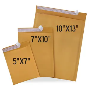 10x13 7x10 5x7 Biodegradable Padded Kraft Paper Mailing Wrap Carton Shipping Envelopes Custom Sizes Express Bag Bubble Mailer