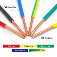 Cable Eléctrico Aislado en PVC OEM NH-BV LSZH de 4mm, 6mm, 10mm, 450/750V, Cobre Sólido de Núcleo Único para Sistemas Contra Incendios, Venta al por Mayor