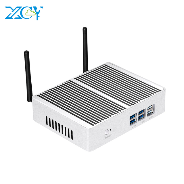 XCY Mini Pc I7 Processor 4500U Fanless Thin Client Office Mini Desktop 8gb Ram 250gb Ssd WIFI Antenna