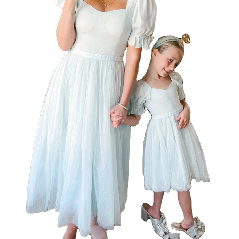 아기 소녀와 어린이 플러스 사이즈 어린이 드레스를위한 유럽 스타일 요정 원피스 얇은 명주 그물 원피스