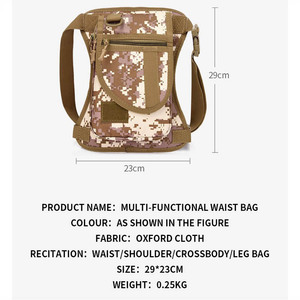 Sac de jambe tactique pour la pêche et les activités de plein air, pochette de cuisse respirante en Oxford pour moto, sac banane - Product Image 3