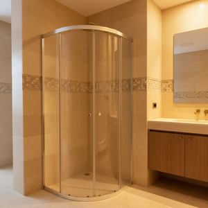 Cabina de Ducha Curva de Vidrio Templado con Marco de Aluminio Personalizable al por Mayor - Product Image 4