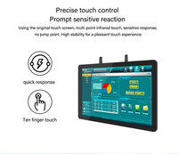 Huiyuan PC Industrial de Panel de Aluminio sin Ventilador de Alto Rendimiento con Intel Core I3, Pantalla Táctil de 10 Puntos, Sistema Operativo Android/Windows, Montaje en Pared
