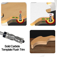 Fraise à rainurer ultra-performante à compression supérieure et inférieure, motif en spirale, gabarit pour le travail du bois, 2+2 cannelures, OEM