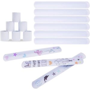 2025 60 bracelets à claquer vierges blancs à peindre pour cadeaux de fête - Product Image 4