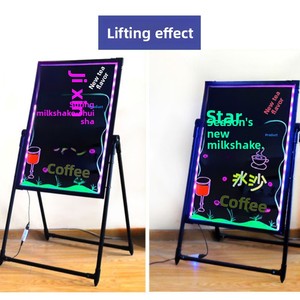 Letrero Luminoso <span class=keywords><strong>LED</strong></span> Electrónico <span class=keywords><strong>Fluorescente</strong></span>, Iluminación para Tiendas, Tablero Publicitario Vertical, Versión Recargable, Aleación de Aluminio - Product Image 3