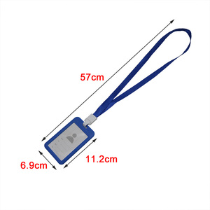 Chất lượng cao tùy chỉnh Rắn Đồng bằng màu ID thẻ làm việc nhận dạng cổ dây Đeo Huy Hiệu chủ dây buộc - Product Image 3