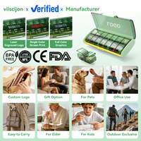 Innovadoras Cajas de Almacenamiento de Pastillas Werainbow pp, Mini Estuche Portátil de Bolsillo con Impresión de Logotipo Personalizado para Medicamentos Diarios