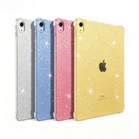 Étui transparent scintillant pour iPad A16 11e génération 2025 10e génération 2022 10,9'' – Coque de protection transparente en cristal mince avec coussin d'air en TPU souple