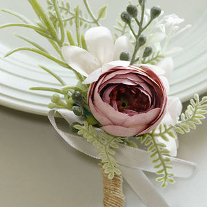 Casamento Prom pulso Corsage Flor Noiva dama de honra Pérola Pulseira Casamento Prom Party Sisters Flor Artificial Mão Flor De Pulso - Product Image 1