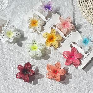 بيع بالجملة جديد حجر الراين زهرة شاطئ Hawaii Plumeria أزياء كبيرة - Product Image 3
