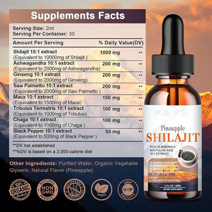 اسقاط شيلاجيت بنكهة الأناناس مع اشواغاندا ماكا وتشاغا لزيادة الطاقة - Product Image 2