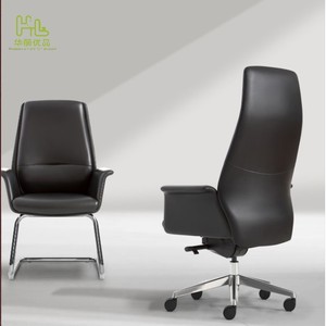 Chaises <span class=keywords><strong>de</strong></span> bureau <span class=keywords><strong>de</strong></span> direction noires modernes et confortables à dossier haut, réglables en <span class=keywords><strong>hauteur</strong></span>, avec base en acier et roulettes pivotantes pour salle <span class=keywords><strong>de</strong></span> réunion - Product Image 4