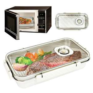 304ss lò vi sóng an toàn thực phẩm container với PC nắp, Stackable kín hộp ăn trưa cho văn phòng nhà bữa ăn chuẩn bị - Product Image 3