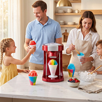Machine à glace pilée avec 1 gobelet réutilisable pour cônes de neige, facile à utiliser pour les desserts de fête