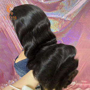 Peluca frontal completa HD al por mayor, <span class=keywords><strong>cabello</strong></span> humano natural virgen indio con ondas corporales, pre-arrancada, para mujeres afroamericanas, con encaje frontal y <span class=keywords><strong>cabello</strong></span> <span class=keywords><strong>de</strong></span> bebé - Product Image 1