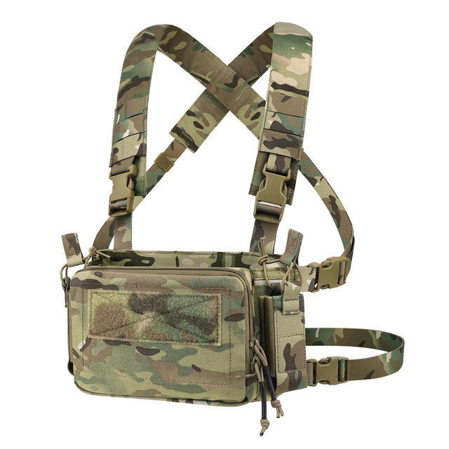 KRYDEX Tactical Chest Rig Hunting Vest 500D Nylon Tactical D3CR Chest Rig With Magazine Pouch
