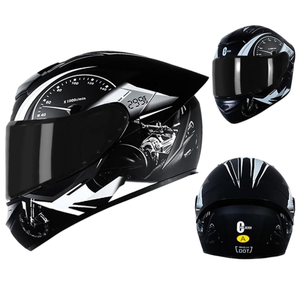 Mode Abs Motoraccessoires Unisex Full Face Helm Moto Crash Fabriek Motorcross Cascos Motorfiets Dot Certificaat - Product Image 4