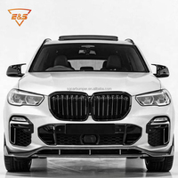Fixation par vis ES Automotive BMW X Series X5 G05 MT Spoiler avant en fibre de carbone style Black Warrior Sport pour pare-chocs