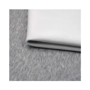 Wholesale 70/30 polyester cotton knitted 220gsm grey custom loop french terry fabric for hoodies